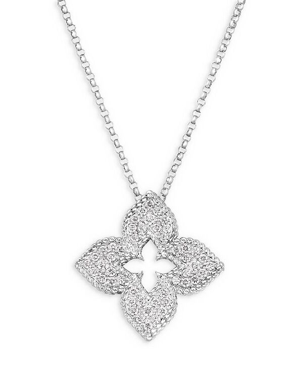 yz o[gRC fB[X lbNXE`[J[Ey_ggbv ANZT[ 18K White Gold Venetian Princess Diamond Flower Pendant Necklace 17 White