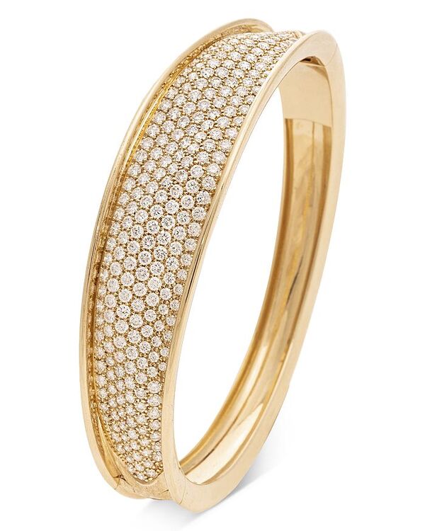 ̵ ޥ륳 ӥ ǥ ֥쥹åȡХ󥰥롦󥯥å ꡼ 18K Yellow Gold Lunaria Alta Diamond Bangle Bracelet Gold