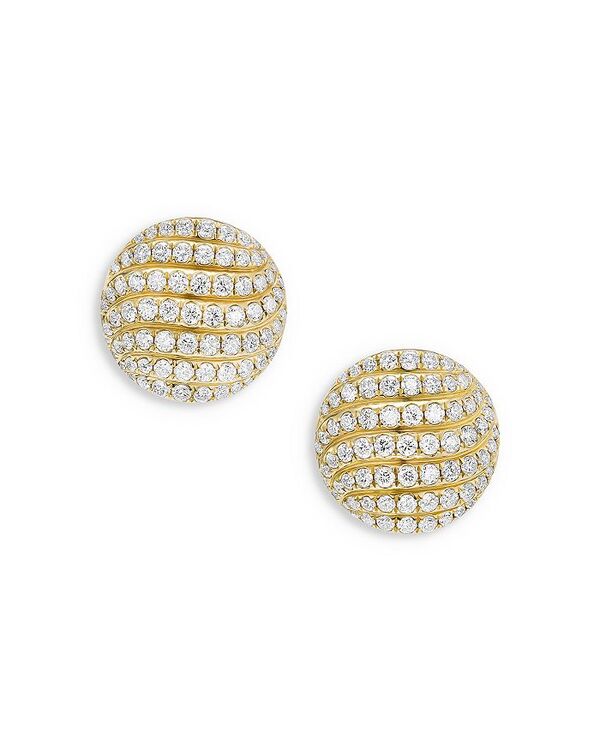̵ ǥӥåȡ桼ޥ ǥ ԥ ꡼ 18K Yellow Gold Sculpted Cable Diamond Pave Stud Earrings Gold