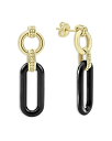 【送料無料】 ラゴス レディース ピアス・イヤリング アクセサリー 18K Yellow Gold Black Caviar Ceramic Link Drop Earrings Black/Gold