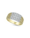 【送料無料】 ラゴス レディース リング アクセサリー 18K White & Yellow Gold Signature Caviar Diamond Multirow Statement Ring White/Gold