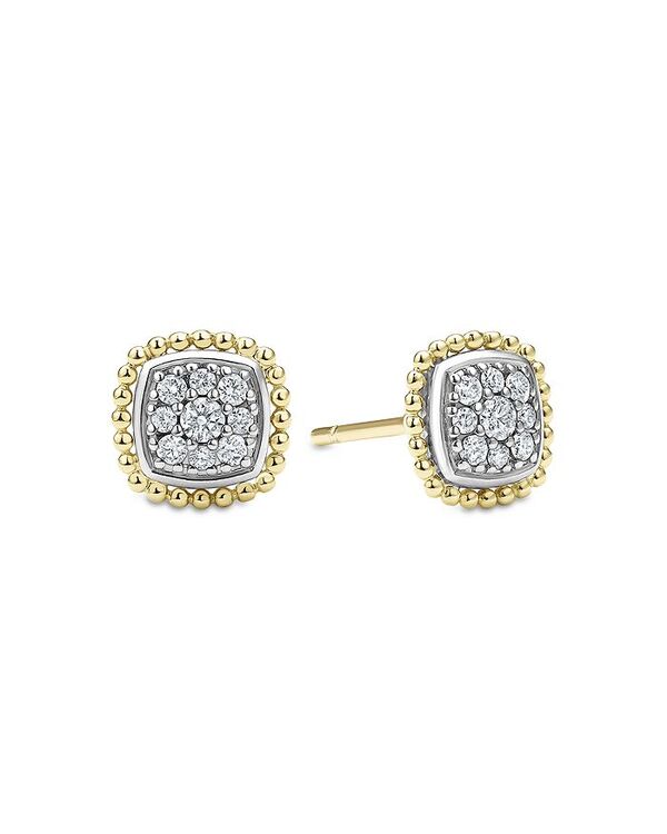 【送料無料】 ラゴス レディース ピアス イヤリング アクセサリー 18K Yellow Gold Sterling Silver Rittenhouse Diamond Cluster Stud Earrings Silver