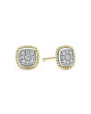 【送料無料】 ラゴス レディース ピアス・イヤリング アクセサリー 18K Yellow Gold & Sterling Silver Rittenhouse Diamond Cluster Stud Earrings Silver