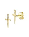 【送料無料】 ムーン メドウ レディース ピアス イヤリング アクセサリー 14K Yellow Gold Diamond Dagger Stud Earrings Gold