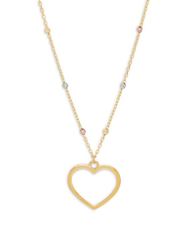 yz [ & hE fB[X lbNXE`[J[Ey_ggbv ANZT[ 14K Yellow Gold Open Heart Pendant Necklace 17.75 Gold