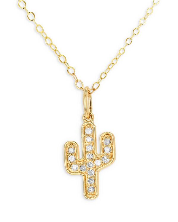 yz [ & hE fB[X lbNXE`[J[Ey_ggbv ANZT[ 14K Yellow Gold Diamond Cactus Pendant Gold