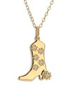 yz [ & hE fB[X lbNXE`[J[Ey_ggbv ANZT[ 14K Yellow Gold Diamond Cowboy Boot Pendant Necklace 18 Gold