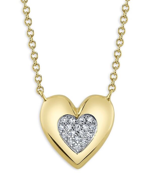 yz [ & hE fB[X lbNXE`[J[Ey_ggbv ANZT[ 14K Yellow Gold Diamond Heart Pendant Necklace 17-18 Gold