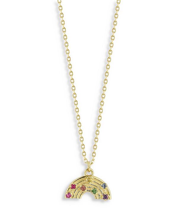 yz [ & hE fB[X lbNXE`[J[Ey_ggbv ANZT[ 14K Gold Gemstone Rainbow Necklace 16 Multi/Gold