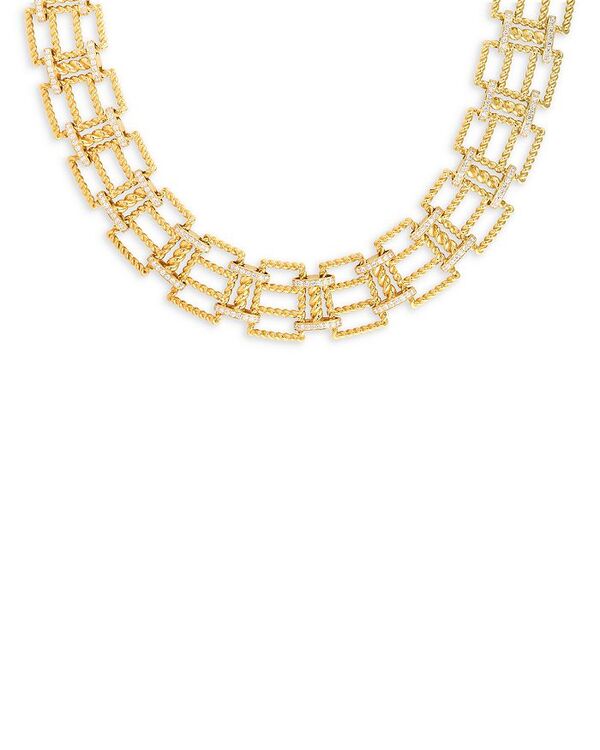 ̵ Сȥ ǥ ͥå쥹硼ڥȥȥå ꡼ 18K Yellow Gold New Barocco Diamond Lattice Necklace 16 Gold
