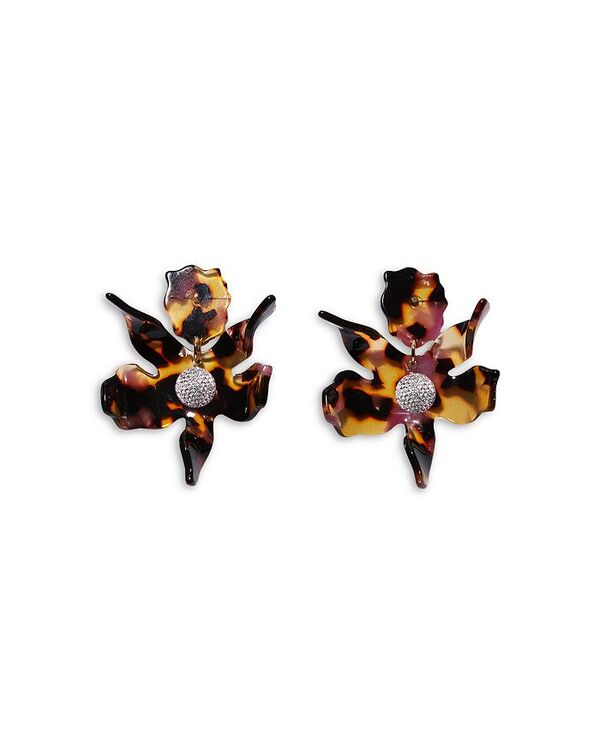 yz  ThC fB[X sAXECO ANZT[ Pave Detail Paper Lily Drop Earrings in Two Tone Multi