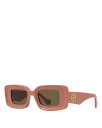 ロエベ 【送料無料】 ロエベ レディース サングラス・アイウェア アクセサリー Anagram Rectangular Sunglasses 46mm Pink/Brown Solid