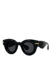 ロエベ 【送料無料】 ロエベ レディース サングラス・アイウェア アクセサリー Inflated Pantos Sunglasses 46mm Black/Gray Solid