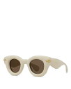 ロエベ 【送料無料】 ロエベ レディース サングラス・アイウェア アクセサリー Inflated Pantos Sunglasses 46mm Ivory/Brown Solid