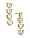 yz oEuo[ fB[X sAXECO ANZT[ Joey 3D Heart Linear Drop Earrings in Gold Tone Gold