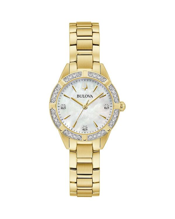 【送料無料】 ブロバ レディース 腕時計 アクセサリー Classic Sutton Watch 28mm Silver/Gold