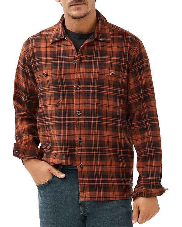 【送料無料】 ロッドアンドグン メンズ シャツ トップス Bryant Park Long Sleeve Shirt Pumpkin