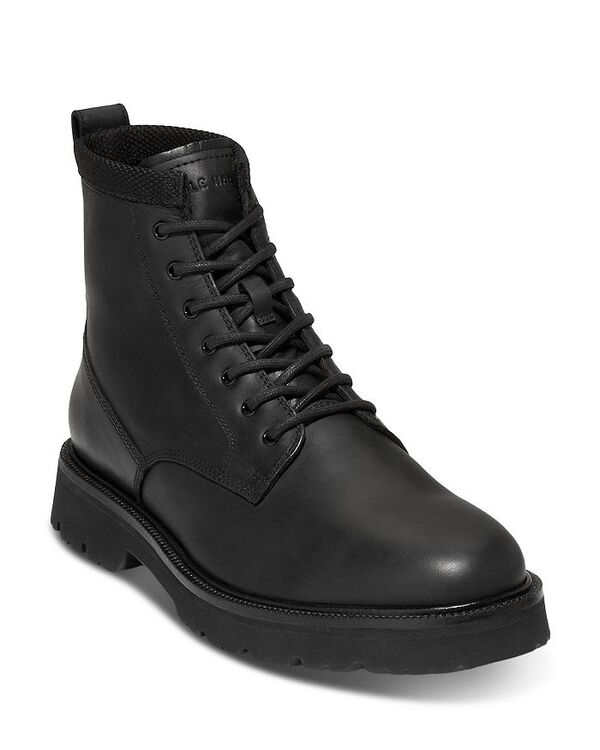 コールハーン 【送料無料】 コールハーン メンズ ブーツ・レインブーツ シューズ Men's American Classics Waterproof Lace Up Plain Toe Boots BLACK