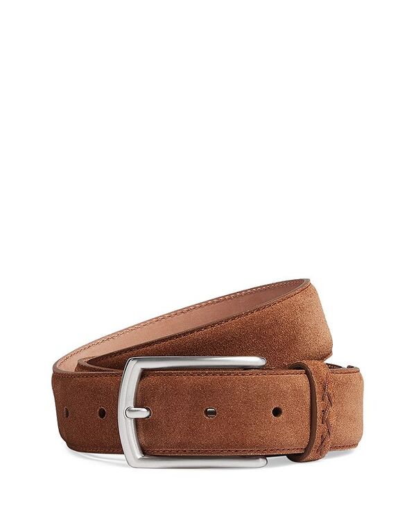 【送料無料】 ゼニア メンズ ベルト アクセサリー Men's Suede Belt Dark Brown