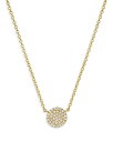 ゾエレフ レディース ネックレス・チョーカー・ペンダントトップ アクセサリー 14K Yellow Gold Diamond Disc Pendant Necklace 18 Gold(4)