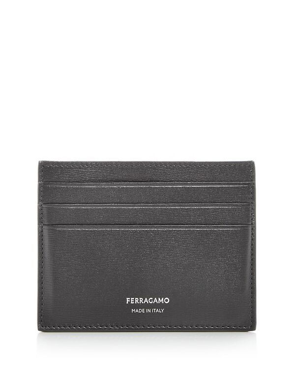 フェラガモ 財布（メンズ） 【送料無料】 フェラガモ メンズ 財布 アクセサリー Leather Card Case Nero.