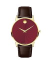 yz oh fB[X rv ANZT[ Museum Classic Watch 40mm Red/Brown