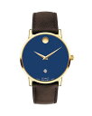 モバド 【送料無料】 モバド レディース 腕時計 アクセサリー Museum Classic Automatic Watch 40mm Blue/Brown