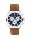 モバド 【送料無料】 モバド レディース 腕時計 アクセサリー Datron Heritage Series Chronograph 41mm Blue/Brown