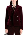 【送料無料】 ザ・クープルス レディース ジャケット・ブルゾン アウター Sweet Velvet Double Breasted Jacket Burgundy