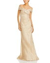 ̵ ƥꥸХåե꡼ޥ ǥ ʥȥ  Metallic Jacquard Off-the-Shoulder Gown Gold