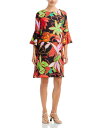 【送料無料】 キャロライン ローズ レディース ワンピース トップス Bella Printed Shift Dress Multi/Black