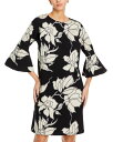 【送料無料】 キャロライン ローズ レディース ワンピース トップス Bella Midnight Magnolia Shift Dress Ivory/Charcoal/Black