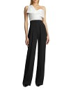 【送料無料】 ザックポーゼン レディース ジャンプスーツ トップス One Shoulder Bow Wide Leg Jumpsuit Black/white