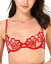 【送料無料】 ブルーベラ レディース ブラジャー アンダーウェア Catalina Embroidered Wired Bra Tomato Red