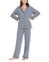 【送料無料】 エバージェイ レディース ナイトウェア アンダーウェア Sleep Chic Star Pajama Set Leopard Spot