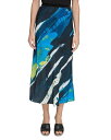 【送料無料】 ダナ キャラン ニューヨーク レディース スカート ボトムス Printed Satin Pull On Skirt Limonata/Blue