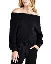 【送料無料】 スプレンディット レディース ニット・セーター アウター Harlow Off-the-Shoulder Sweater Black