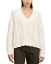 【送料無料】 ヴェルヴェットバイグラハムスペンサー レディース ニット・セーター アウター Cable Knit V Neck Sweater Milk White