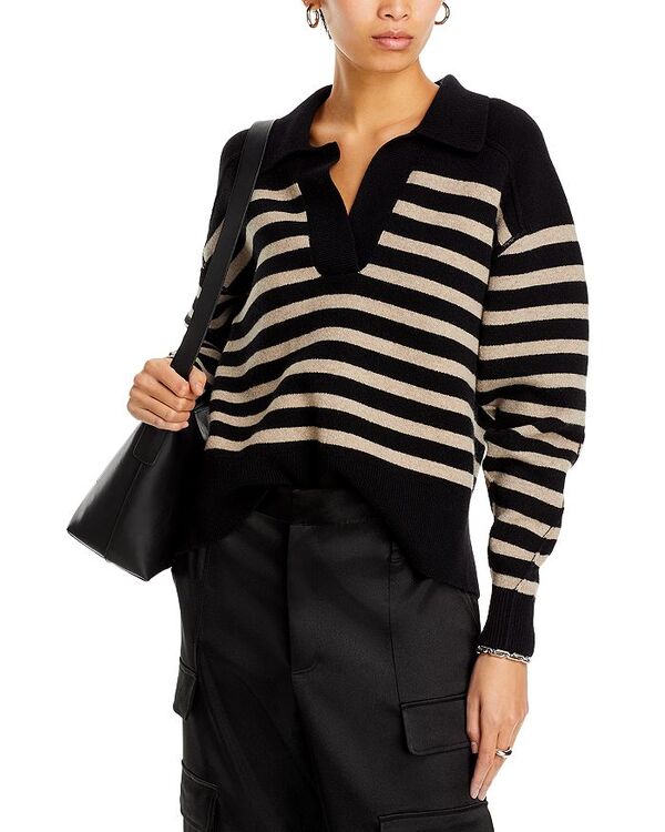 【送料無料】 ラグアンドボーン レディース ニット・セーター アウター Bridget Wool Blend Polo Sweater Black Multi