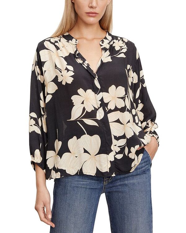 【送料無料】 ヴェルヴェットバイグラハムスペンサー レディース シャツ ブラウス トップス Floral Blouson Sleeve Blouse Black