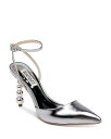 【送料無料】 バッジェリーミシュカ レディース パンプス シューズ Women 039 s Indie II Ankle Strap Embellished High Heel Pumps Silver Leather