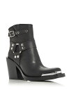 ジェフリーキャンベル 【送料無料】 ジェフリー キャンベル レディース ブーツ・レインブーツ シューズ Women's Handler Block Heel Moto Boots Black/Silver