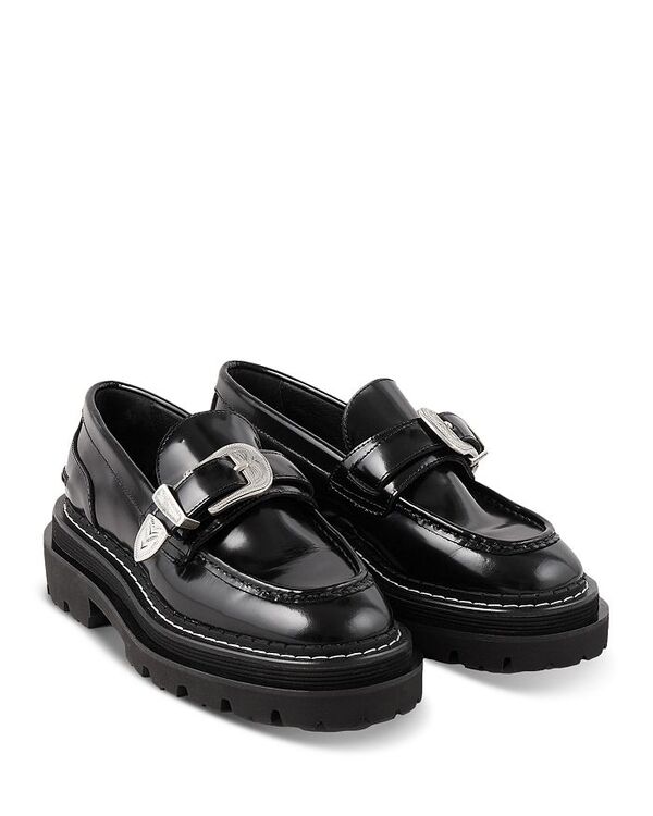 【送料無料】 サンドロ レディース スリッポン・ローファー シューズ Women's Deilan Slip On Buckled Loafer Flats Black