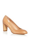 【送料無料】 スチュアート ワイツマン レディース パンプス シューズ Women's Vida 75 Almond Toe Block Heel Pumps Adobe