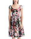 【送料無料】 オスカー デ ラ レンタ レディース ワンピース トップス Belted Floral Dress Pink/Pale Blue