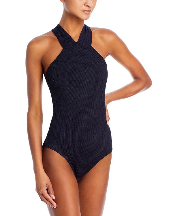 【送料無料】 ショシャーナ レディース 上下セット 水着 Plisse High Neck One Piece Swimsuit Jet