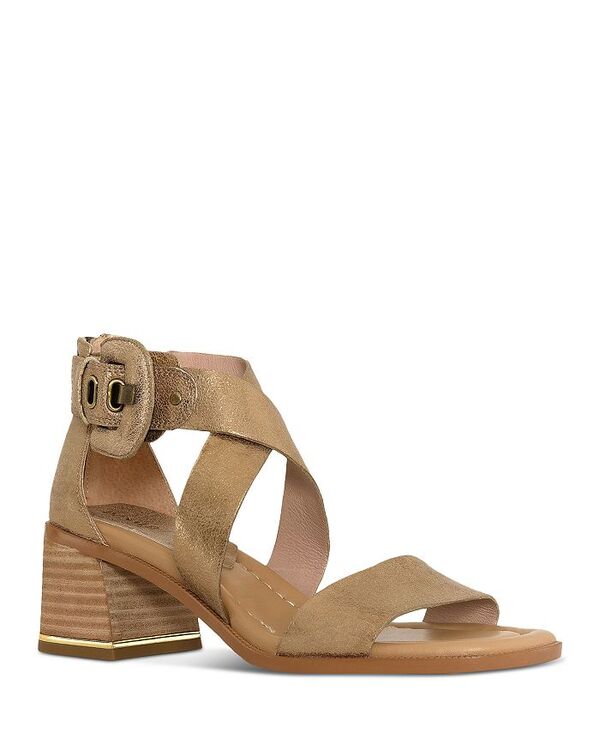  ドナルドプリネール レディース サンダル シューズ Women's Metallic Crisscross Block Heel Sandals Light Bronze