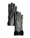 【送料無料】 アクア レディース 手袋 アクセサリー Leather Gloves with Velvet Bow - 100% Exclusive Black