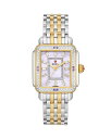 【送料無料】 ミッシェル レディース 腕時計 アクセサリー Limited Edition Deco Two Tone 18K Gold Plated Diamond Watch 30mm x 35mm Purple/Two-Tone