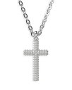 【送料無料】 スワロフスキー レディース ネックレス チョーカー ペンダントトップ アクセサリー Insigne Crystal Cross Pendant Necklace 14.96-17.72 Silver